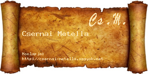 Csernai Metella névjegykártya